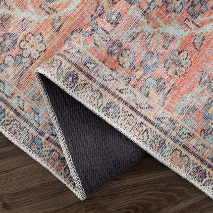 Urpi Rose & Blue Washable Area Rug - Clearance Rugs TriadCommerceInc