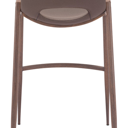 Desi Barstool (Set of 2) Brown & Walnut Barstools TriadCommerceInc