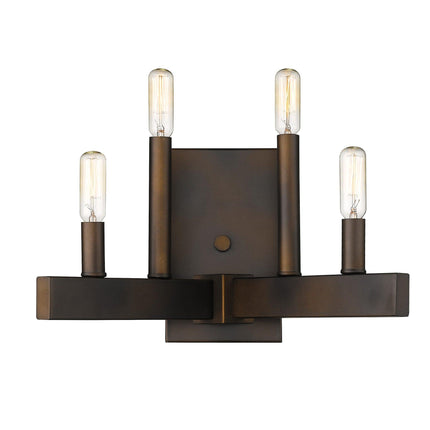 Four Light Bronze Metal Vintage Wall Sconce Home Decor > Lighting > Wall Lighting > Wall Sconces TriadCommerceInc