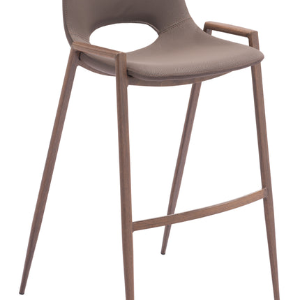 Desi Barstool (Set of 2) Brown & Walnut Barstools TriadCommerceInc Default Title