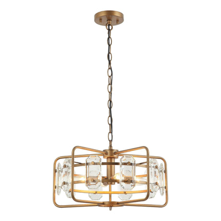 4-Light Golden Black Modern Crystal Pendant Light Home Decor > Lighting > Ceiling Lights > Pendant Lights TriadCommerceInc Golden