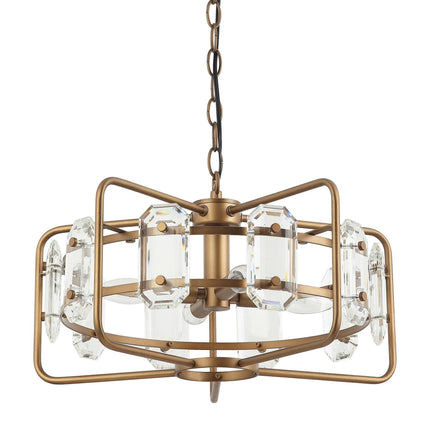 4-Light Golden Black Modern Crystal Pendant Light Home Decor > Lighting > Ceiling Lights > Pendant Lights TriadCommerceInc