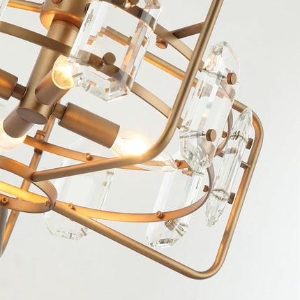 4-Light Golden Black Modern Crystal Pendant Light Home Decor > Lighting > Ceiling Lights > Pendant Lights TriadCommerceInc