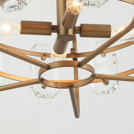 4-Light Golden Black Modern Crystal Pendant Light Home Decor > Lighting > Ceiling Lights > Pendant Lights TriadCommerceInc