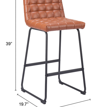 Pago Barstool (Set of 2) Brown Barstools TriadCommerceInc