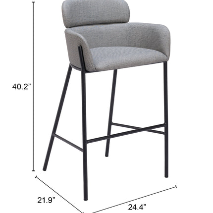 Bremor Barstool Slate Gray Barstools TriadCommerceInc