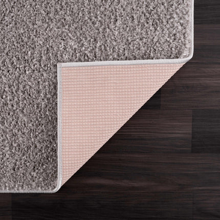 Judy Solid Gray Washable Shag Rug Rugs TriadCommerceInc