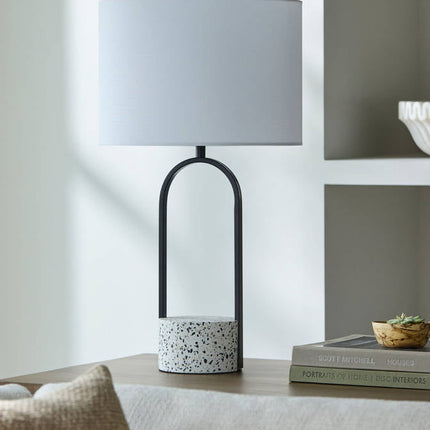 Alexys Global White/Black Table Lamp Lighting TriadCommerceInc