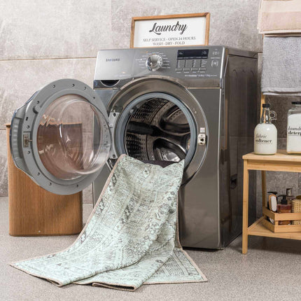 Barny Sage Flat Pile Washable Rug Rugs TriadCommerceInc