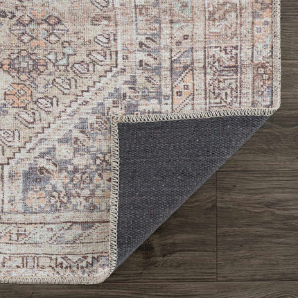 Barny Tan Flat Pile Washable Rug Rugs TriadCommerceInc