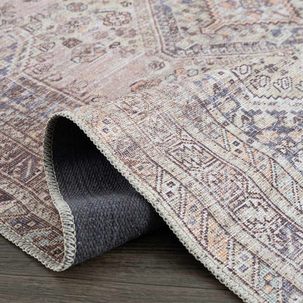 Barny Tan Flat Pile Washable Rug Rugs TriadCommerceInc