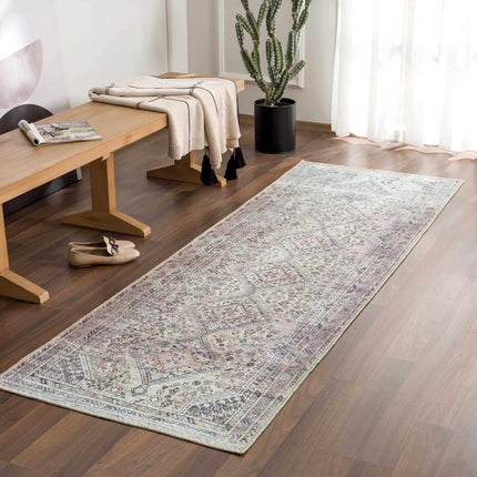Barny Tan Flat Pile Washable Rug Rugs TriadCommerceInc 2'7" x 7'10" Runner