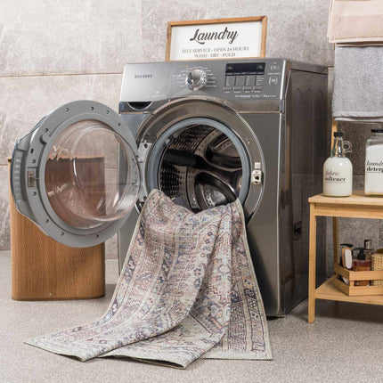 Barny Beige Flat Pile Washable Rug Rugs TriadCommerceInc
