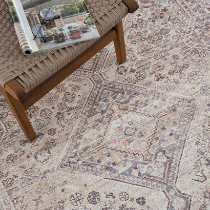 Barny Tan Flat Pile Washable Rug Rugs TriadCommerceInc