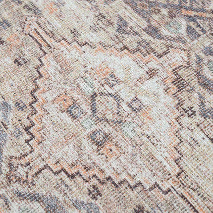 Barny Tan Flat Pile Washable Rug Rugs TriadCommerceInc