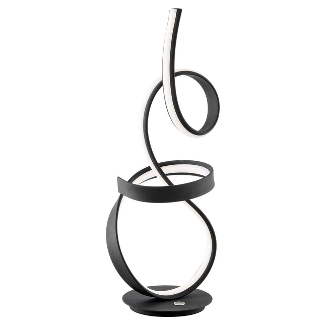 Amsterdam Black Table Lamp LED Strip Touch Dimmer Table Lamp TriadCommerceInc