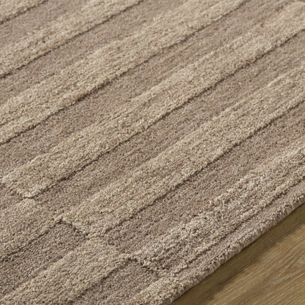 Idaho Broken-Striped Brown Area Rug | Our PNW Home X Livabliss Rugs TriadCommerceInc