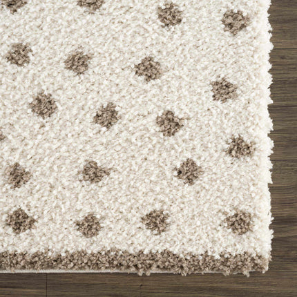 Chaia Dotted Cream & Brown Plush Rug Rugs TriadCommerceInc