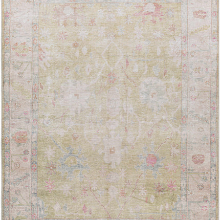 Bozkurt Vintage Flat Pile Washable Rug Rugs TriadCommerceInc