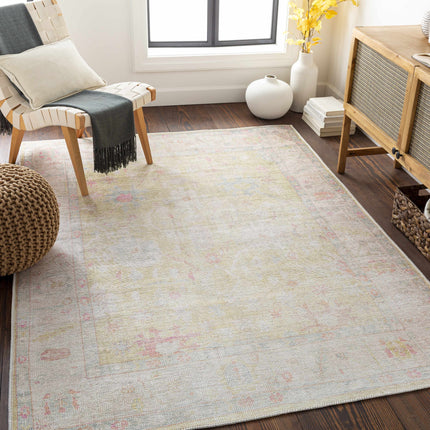Bozkurt Vintage Flat Pile Washable Rug Rugs TriadCommerceInc