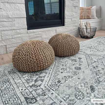 Barny Sage Flat Pile Washable Rug Rugs TriadCommerceInc
