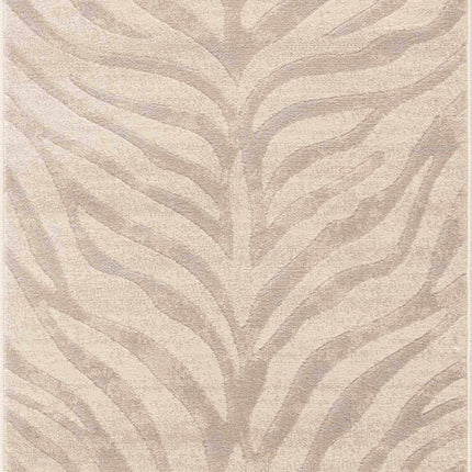 Beige Manteca Zebra Print Area Rug Rugs TriadCommerceInc 2'7" x 7'3" Runner