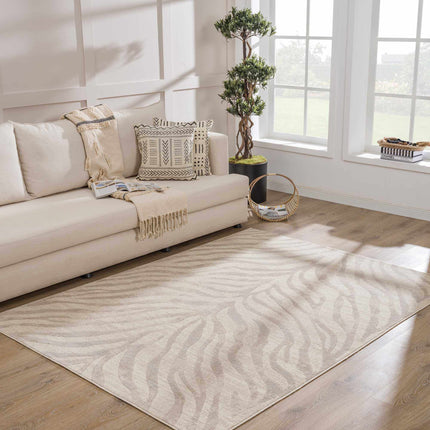 Beige Manteca Zebra Print Area Rug Rugs TriadCommerceInc