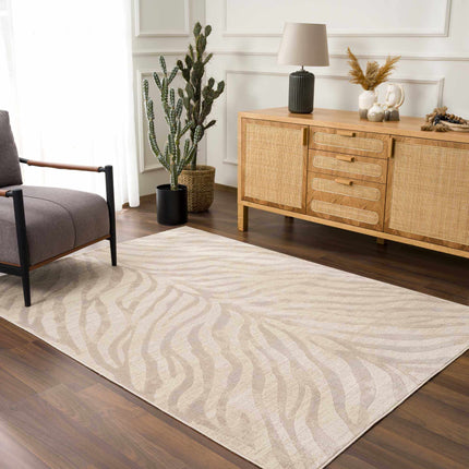 Beige Manteca Zebra Print Area Rug Rugs TriadCommerceInc