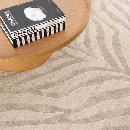 Beige Manteca Zebra Print Area Rug Rugs TriadCommerceInc