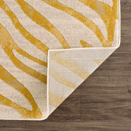Yellow Terra Zebra Print Area Rug - Clearance Rugs TriadCommerceInc