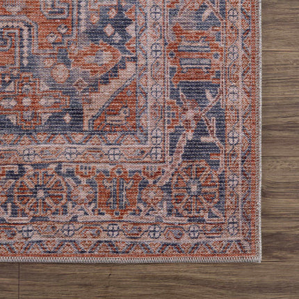 Taber Burnt Orange Washable Rug Rugs TriadCommerceInc