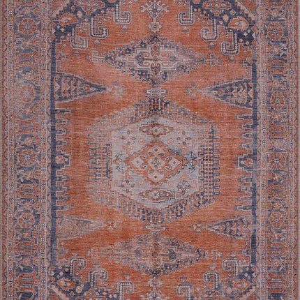 Taber Burnt Orange Washable Rug Rugs TriadCommerceInc