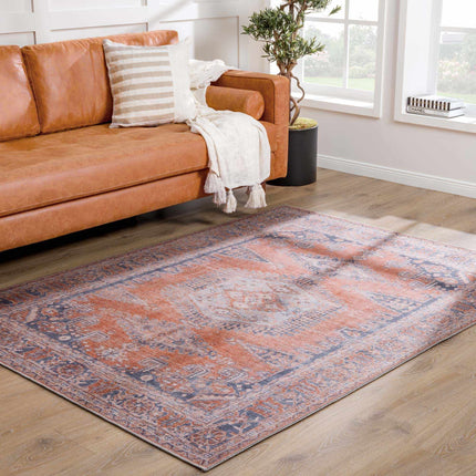 Taber Burnt Orange Washable Rug Rugs TriadCommerceInc 5'3" x 7'3" Rectangle