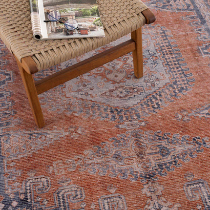 Taber Burnt Orange Washable Rug Rugs TriadCommerceInc