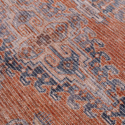 Taber Burnt Orange Washable Rug Rugs TriadCommerceInc