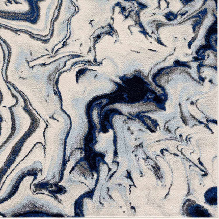 Glendon Cream Blue Marble Rug Rugs TriadCommerceInc