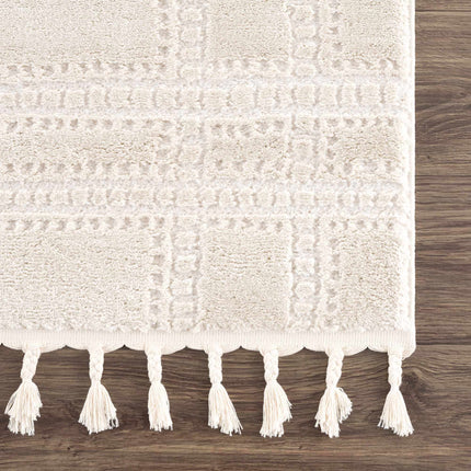 Ryuu Ivory Carved Area Rug Rugs TriadCommerceInc