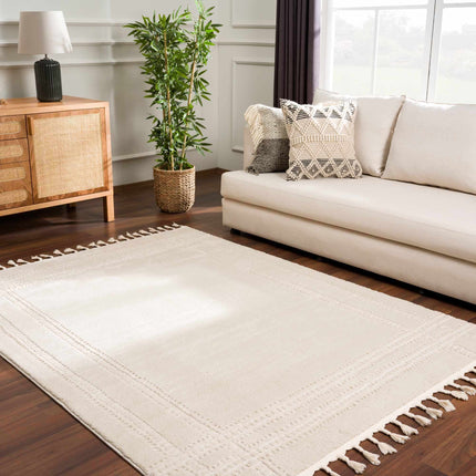 Ryuu Ivory Carved Area Rug Rugs TriadCommerceInc