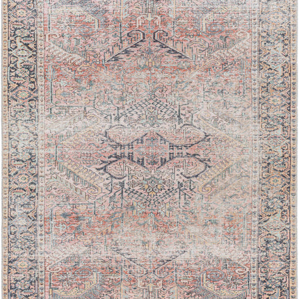 Pink Dunshaughlin Distressed Washable Area Rug - Clearance Rugs TriadCommerceInc