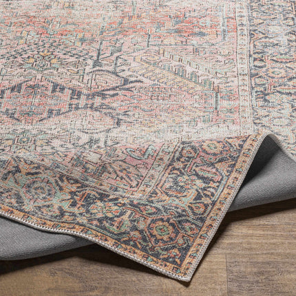 Pink Dunshaughlin Distressed Washable Area Rug - Clearance Rugs TriadCommerceInc