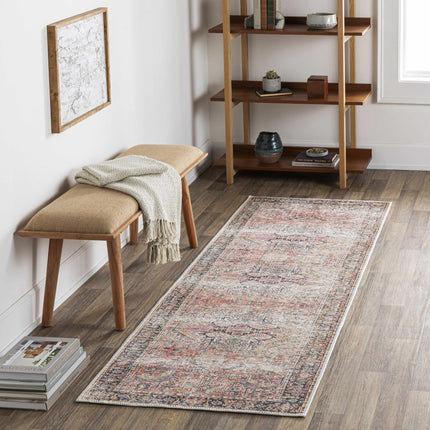 Pink Dunshaughlin Distressed Washable Area Rug - Clearance Rugs TriadCommerceInc