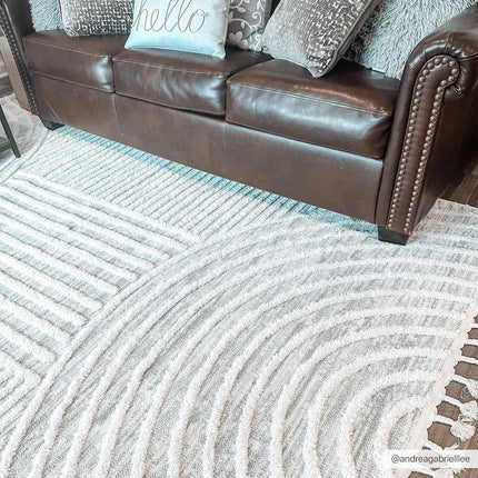 Dauin 3D Rainbow Area Rug with Tassels Rugs TriadCommerceInc