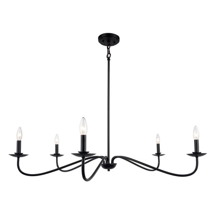 Ellie 5-Light Elegant Industrial Dimmable Chandelier Black Home Decor > Lighting > Ceiling Lights > Chandelier TriadCommerceInc