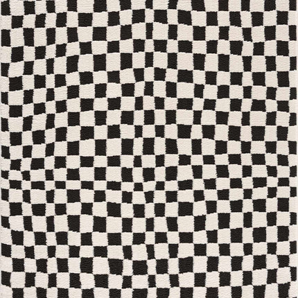 Lajos Black & White Checkered Area Rug Rugs TriadCommerceInc