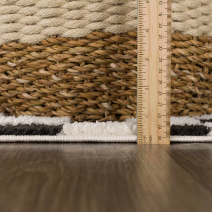 Lajos Black & White Checkered Area Rug Rugs TriadCommerceInc