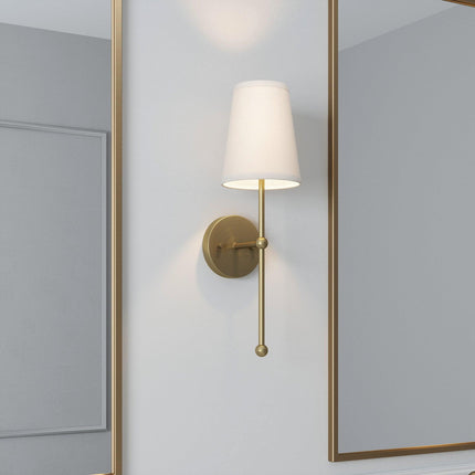Finley 1-Light Satin Gold Dimmable Bathroom Sconce Home Decor > Lighting > Wall Lighting > Wall Sconces TriadCommerceInc