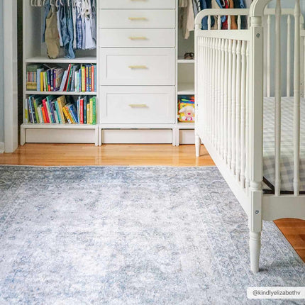 Gael Blue Flat Pile Washable Rug Rugs TriadCommerceInc 2' x 3' Rectangle