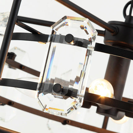 4-Light Golden Black Modern Crystal Pendant Light Home Decor > Lighting > Ceiling Lights > Pendant Lights TriadCommerceInc