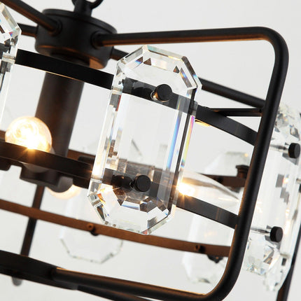 4-Light Golden Black Modern Crystal Pendant Light Home Decor > Lighting > Ceiling Lights > Pendant Lights TriadCommerceInc