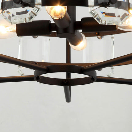 4-Light Golden Black Modern Crystal Pendant Light Home Decor > Lighting > Ceiling Lights > Pendant Lights TriadCommerceInc